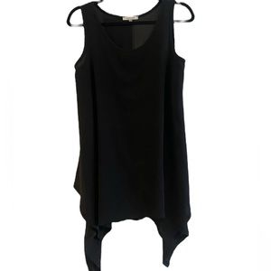 Vivian Wong Flowy Sleeveless Longline Blouse, Crew Neck, Size Medium, EUC